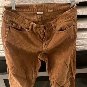 J. Crew mocha corduroy straight leg pants. Size 28 R city fit